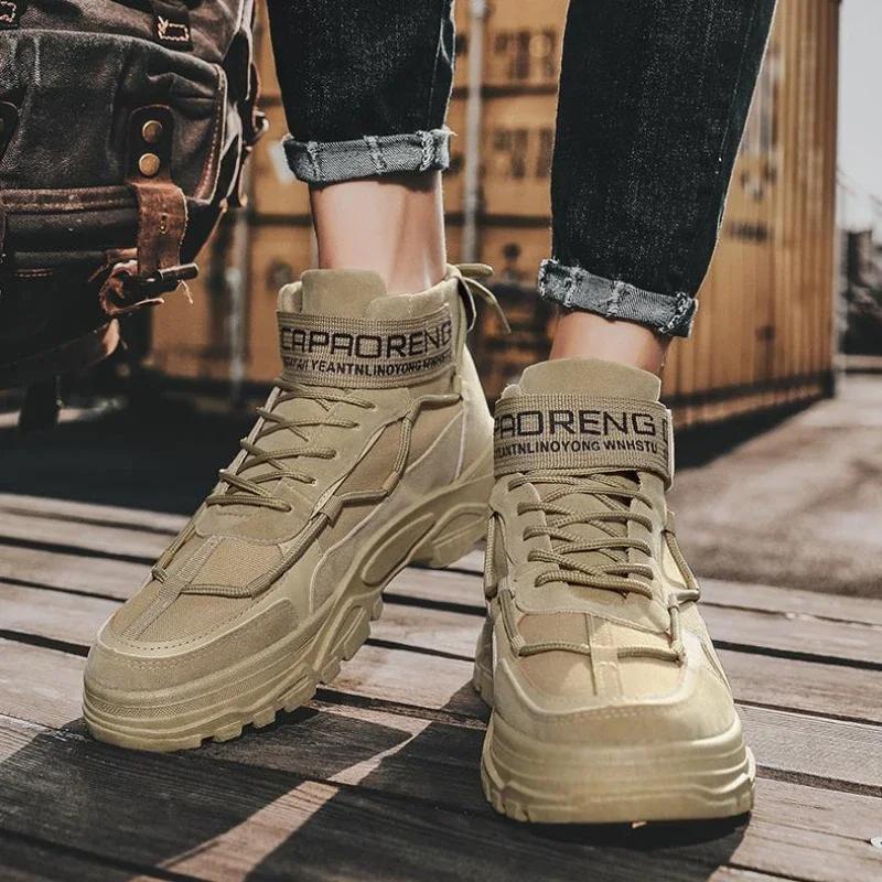 Mode Herr Sneakers Herr Stövlar Stövlar Utomhus Vandring Vinterskor Lätta Halkfria Öken Ankelstövlar för Män