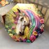 1 PC Automatic Folding Umbrella - Unicorn Fantasy Pattern, Portable & Foldable Design with 8 Ribs, Christmas Birthday Gifts