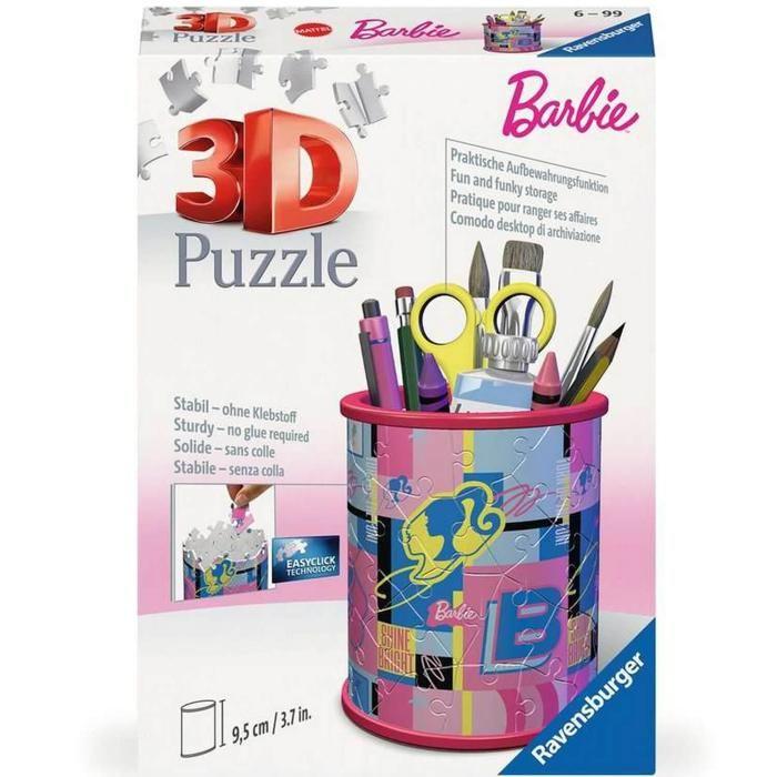 Puzzle 3D Pot à crayons 54 pièces : Barbie