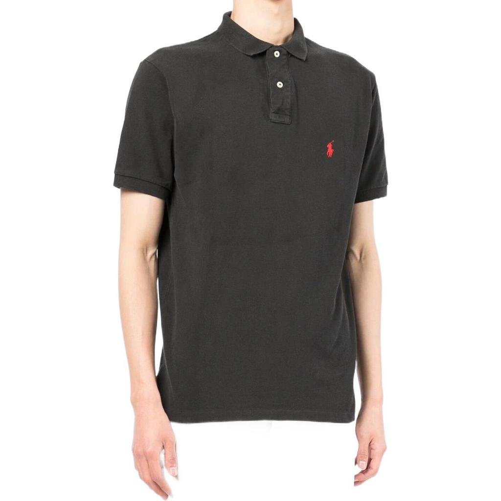 Polo Ralph Lauren SS22 Solid Color Logo Embroidered Short Sleeve Casual Polo Shirt Men Polo Shirts Black 710850860007