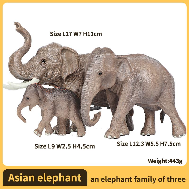 Realistic Wild Elephant Action Figure Plaything - Animales Collector, Safari Wildlife Miniature Children-Friendly & Collectors