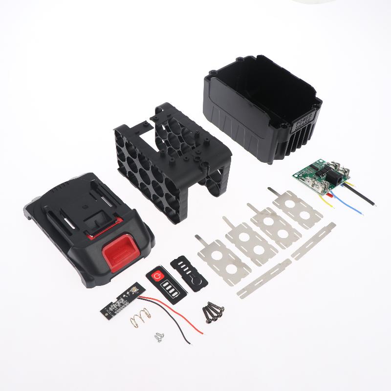 21V Lithium Battery Casing Circuit Protection Board with Sturdy Socket Easy Project Assembly for Rechargeable Tools