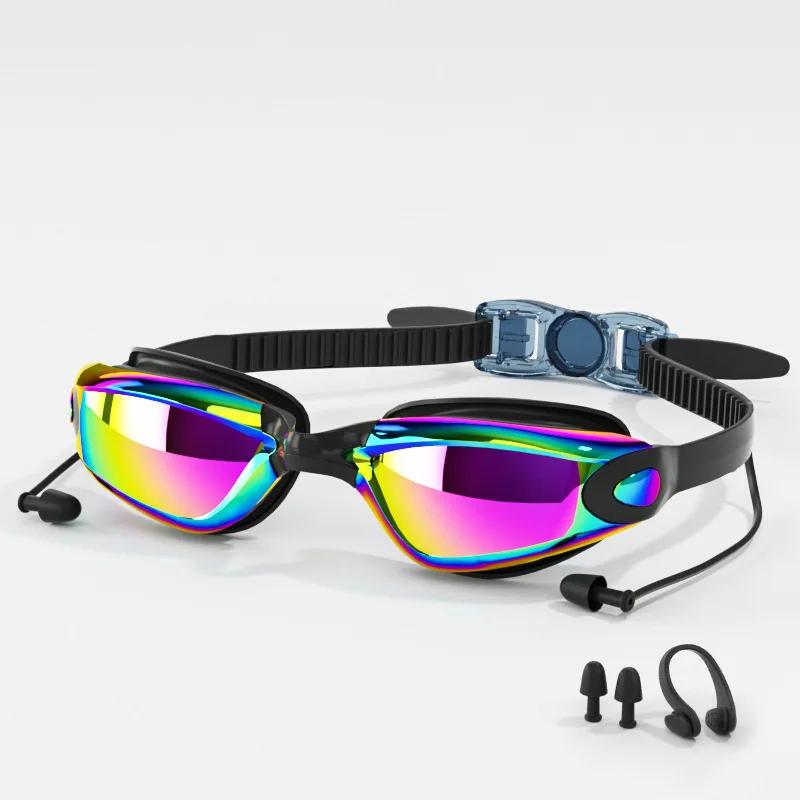 Swim Goggles Professional Swimming Goggles Anti-Fog Anti-UV No Leaking Swimming Goggles Adjustable Clear Vision Swimming Goggles