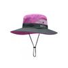 Outdoor Lightweight Bucket Hat with Adjustable Chin Strap Breathable Mesh Panels Wide Brim Sun Protection Hat for Men and Women