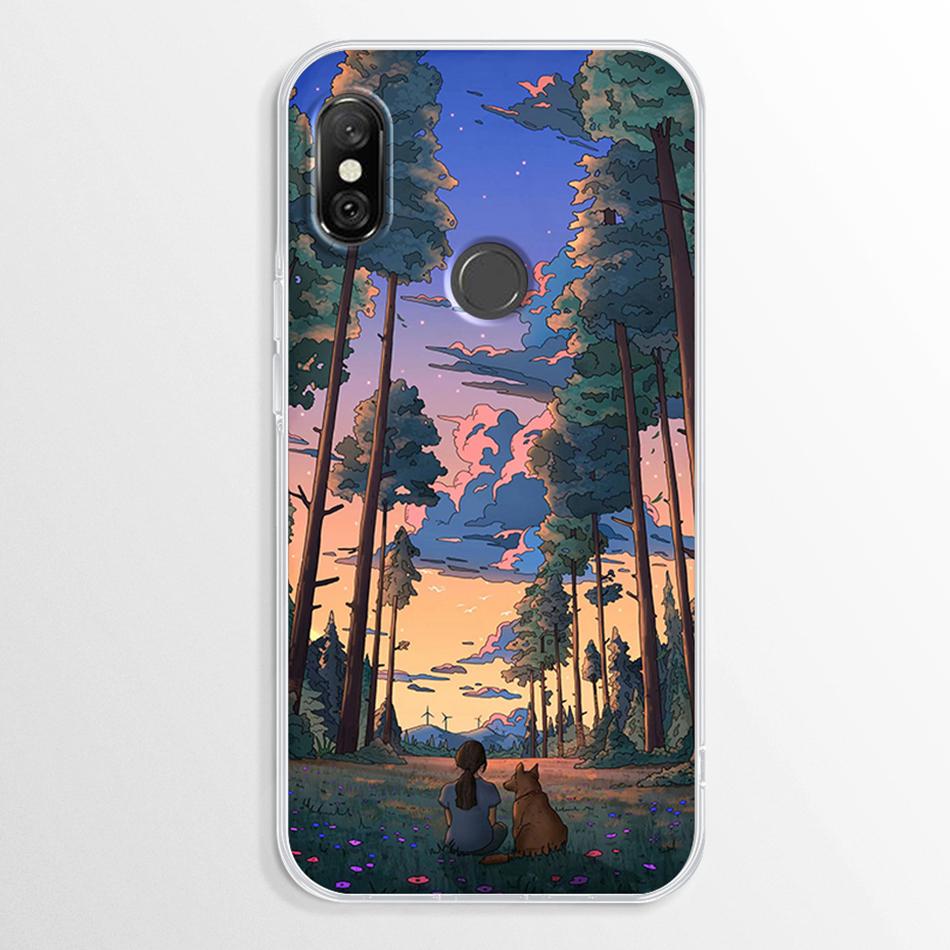 Funda para Xiaomi Redmi Note 6 Pro Mármol Transparente Suave TPU Cubierta Trasera Para Xiaomi Redmi Note 6 Note6 Pro Funda de Silicona Parachoques Fundas