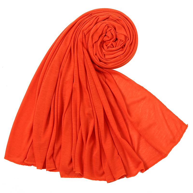Big Size Polyester Jersey Hijab Scarf Long Muslim Shawl Plain Soft Turban Tie Head Wraps For Women Africa Headband Headscarf