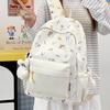 Schoolbag printed backpack Korean version ins cute cartoon backpack female large capacity graffiti student sweet versatile backpack