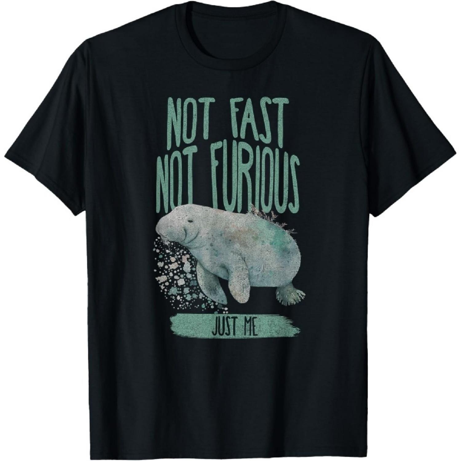 

Not Fast Not Furious Manatee Shirt T-Shirt XXXXXL чёрный