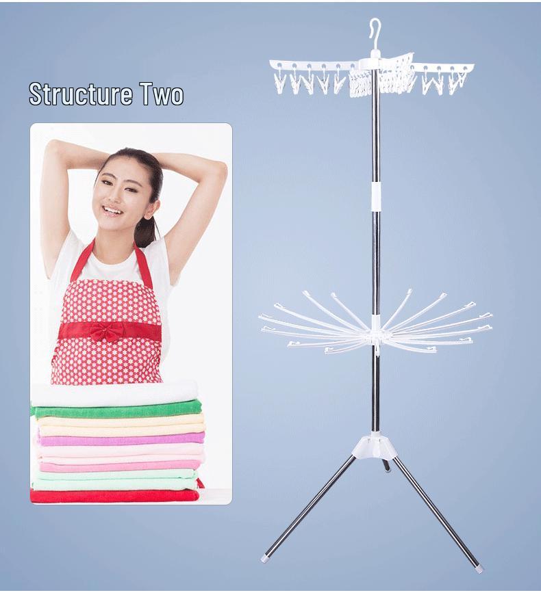 Varal Dobrável de Aço Inoxidável para Roupas de Bebê e Toalhas para Quarto