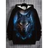 Men's Animal Print Simple Hooded Sweater Comfortable Loose Hoodies Sweatshirts Men’s