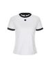 Beomyudageulaeseu Short Sleeve Color Block Silket T-Shirt_White