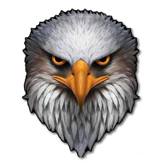 Reflective Eagle Eyes USA Flag Decal Patriotic Car Sticker with 3D Effect High-Visibility B