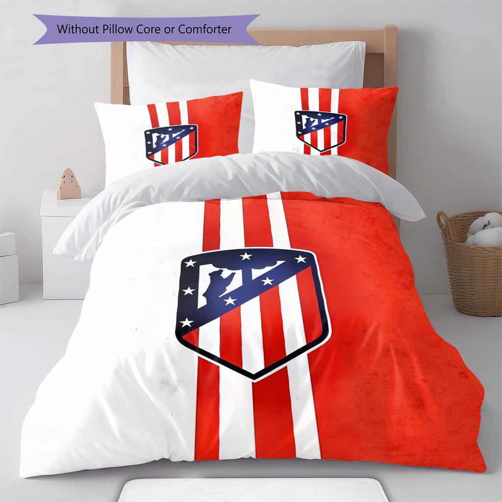 Atleti Bedding Quilt Set Quilt Cover Pillowcase Home Decoration Birthday Gift (1 * duvet cover + 2 * pillowcase, without core)