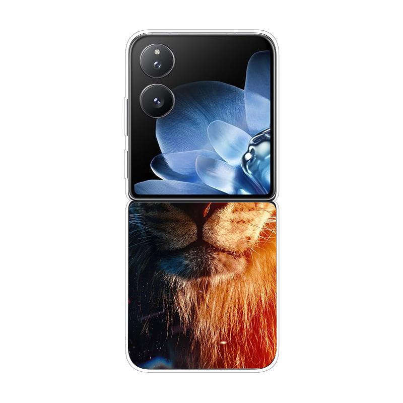 Hard PC Cover For Xiaomi Mix Flip ShockProof Phone Case For Mi Mix Flip 5G Ultra-Thin Back Clear MixFlip Shell Cover Coque Funda