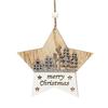 1/4Pcs Wooden Merry Christmas Ornament Farmhouse Rustic Xmas Tree Hanging Double Layer Splicing Love