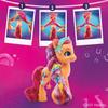 MY LITTLE PONY - Een Nieuwe Generatie - Sunny Starscout Regenboogmanen - oranje pony 15 cm - verrassingsvlecht - 17 accessoires
