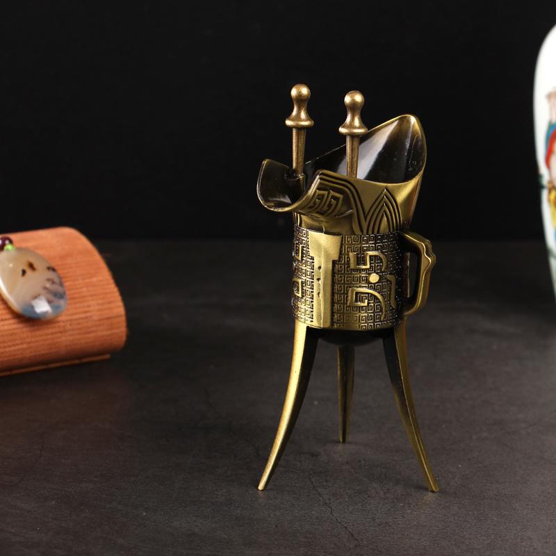 Chinese Ancient Cup Alloy Vintage Drinking Glasses Beverage Liquor Mugs Shot Glass Table Decorative Cups Home Decor Gift