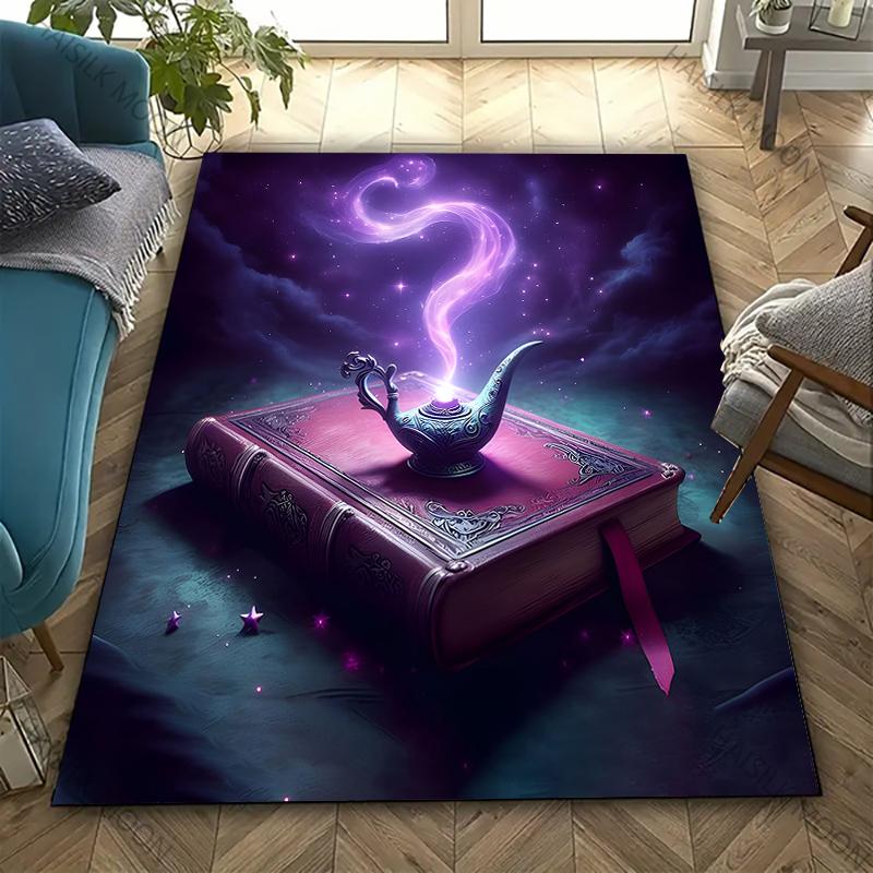 3D Wishing Lantern Pattern Carpet for Living Room Kids Bedroom Mat, Sofa Doormat Floor Rug Anti-slipTapete Decor Mat Funny Gift