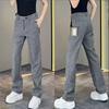 Business Light Luxury Casual Pants Men's Autumn and Winter New Simple and Versatile Trend Fashion Solid Color Senior Trousers European Goods