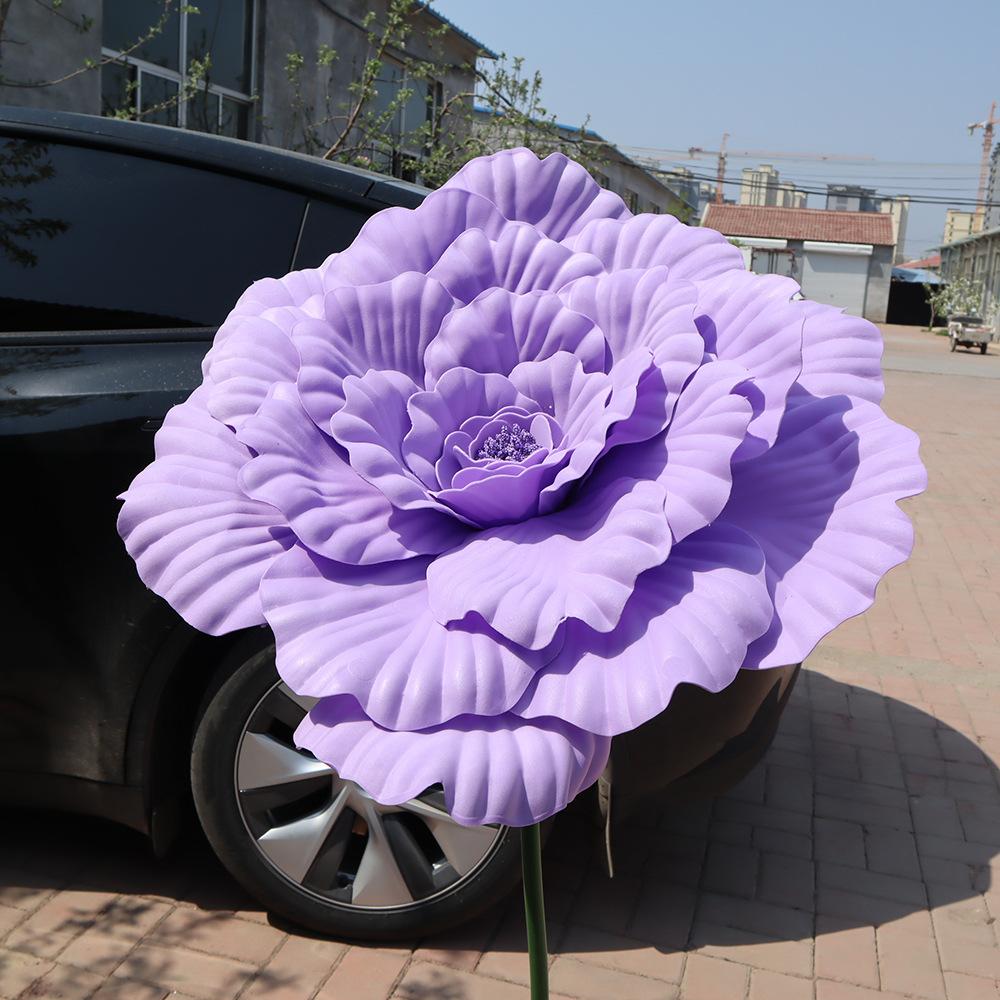 60cm PE Artificial Peony Giant Rose Foam Flower Window Display Event Decoration for Wedding Background Decorati PE Peony Flower