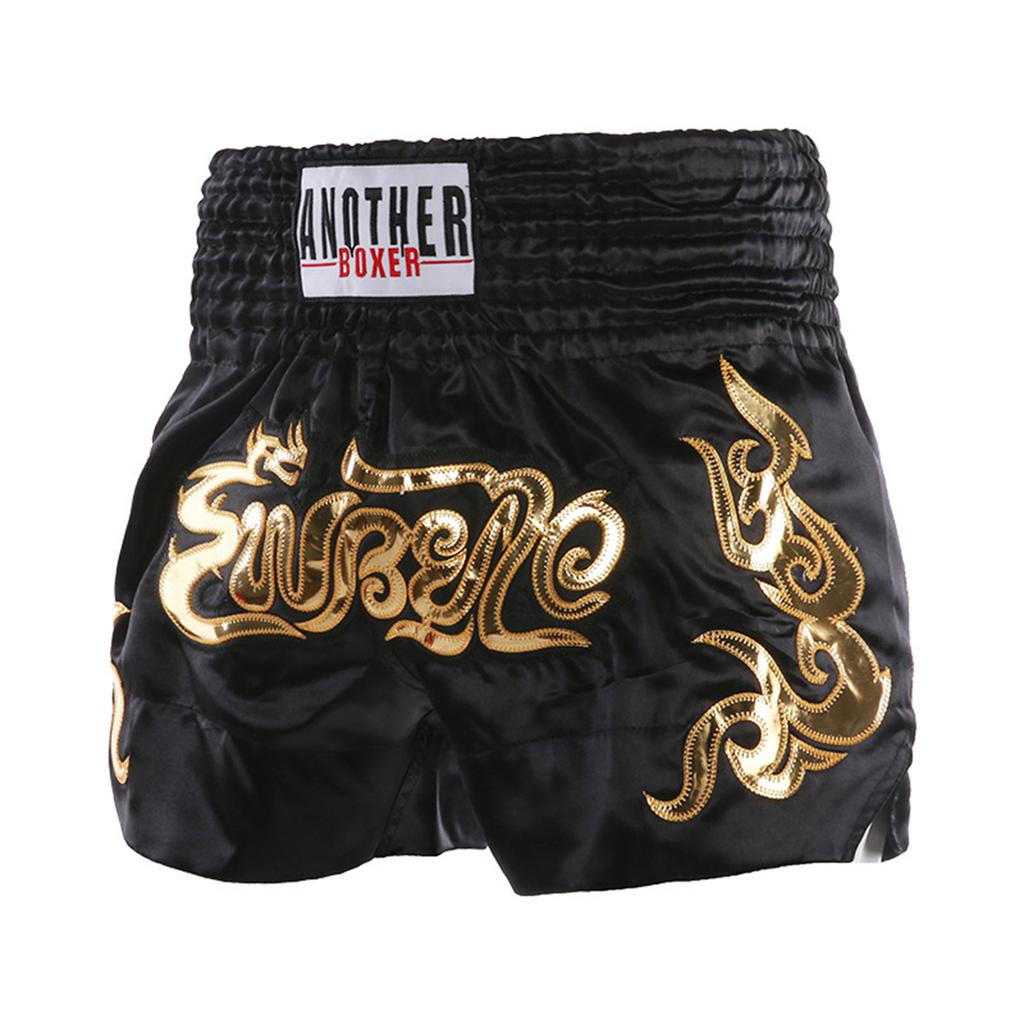 Adult And Child Muay Thai Training Boxing Shorts Leather Covered Embroidered Shorts