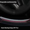 New DIY Hand Stitched Leather Steering Wheel Cover For Renault Captur 2019-2026 2026 Microfiber Leather Customize Accessories