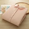 Women's Quilted Thickened Winter Shirt with Yuanbao Collar - High-Quality Pure Cotton, Japanese Style