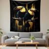 Toucans On Branches with Gold Accents Patterned Tapestry Decorative Wall Hanging, Home Bedroom Living Room Decor