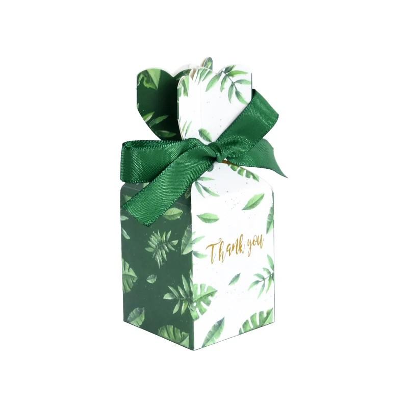 20pcs Green Saudi National Day Small Square Candy Paper Boxs for Saudi National Day Theme Party DIY Candy Packaging Supplies