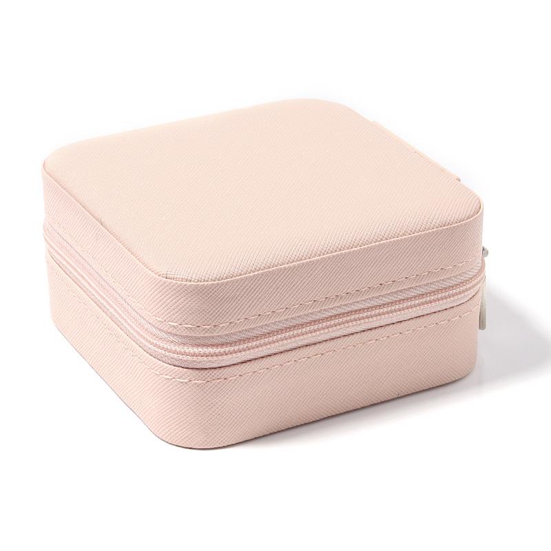 Portable Jewelry Storage Box Mini PU Leather Travel Organizer For Jewelry Bracelets Necklace Ring Earrings Gifts  Display Box