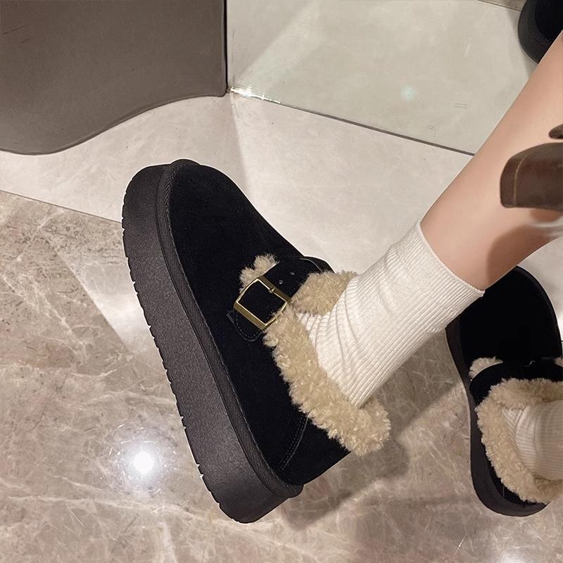 New Women's Shoes with Thick-soled Soles, Fleece and Thickened Snow Boots
