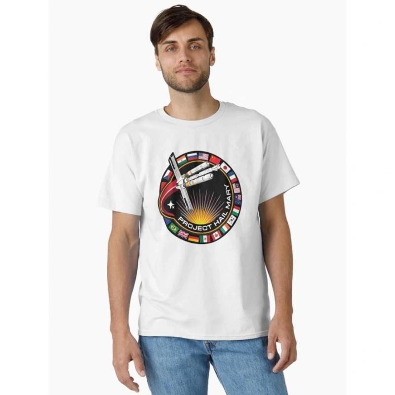 2026 New Hot Selling Hail Mary Mission Patch Classic Tshirt Project Hail Mary Pattern Tshirt Summer UnisexsandUnisexsTshirt Y2k