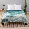 Blaue Meereswellen Kuscheldecke