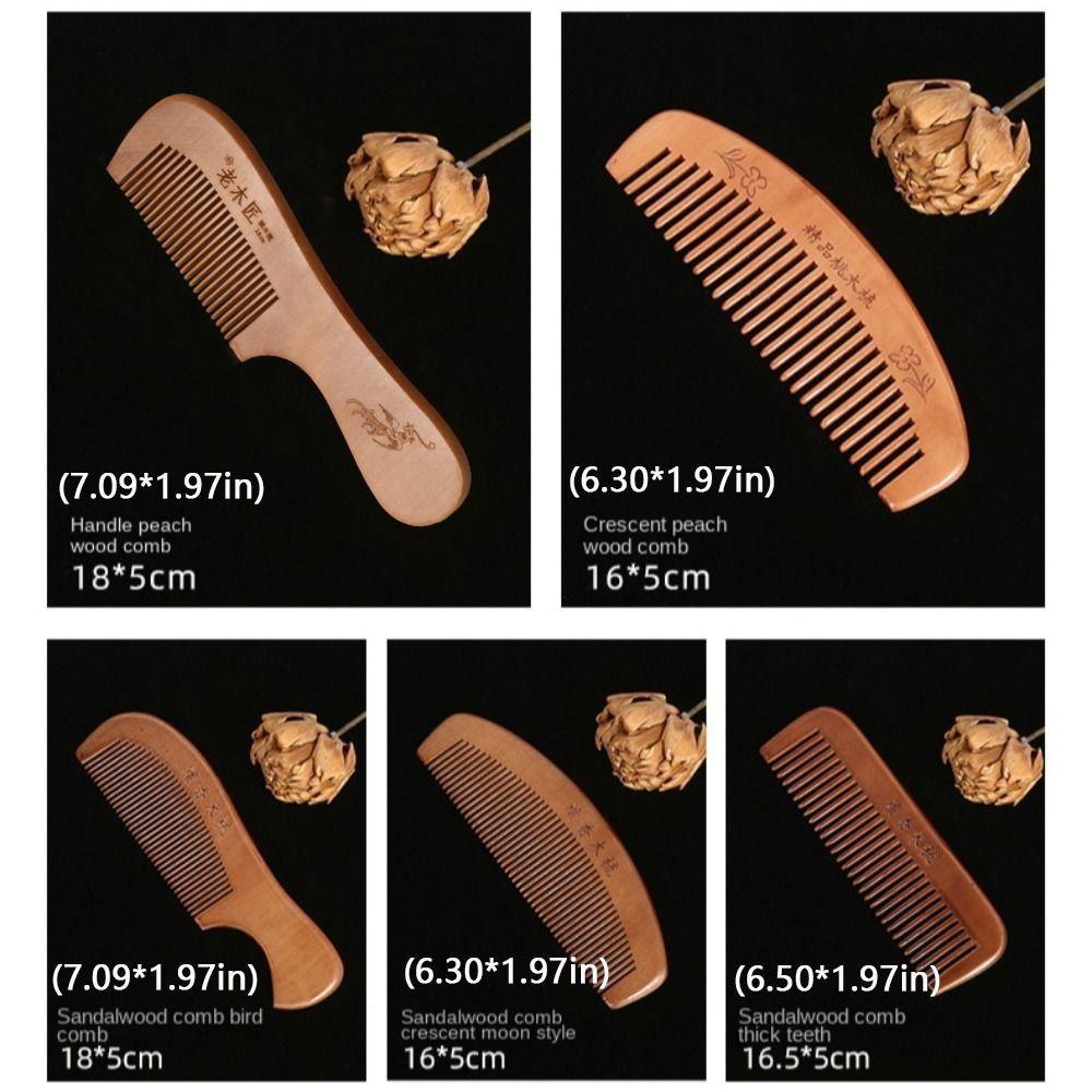 Coarse Tooth Head Acupuncture Point Massage Comb Meridian Gua Sha Pocket Comb  Hair Styling Tools