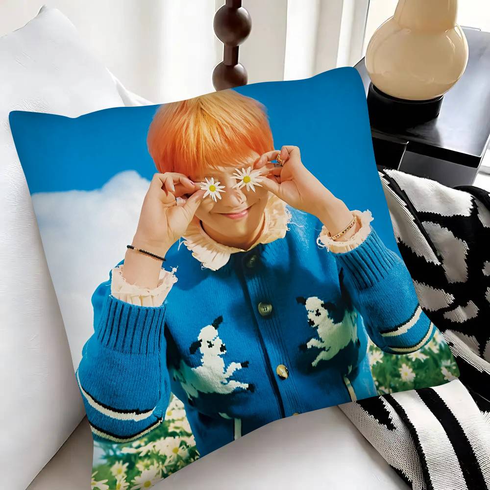 Korean Singer GDragon Pillow Case Fashion Square Pillowcase Bedroom Sofa Room Ins Decoration Leisure