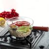 Multi-functional Glass Cooking Pots Milk Instant Noodle Pot Soup Pots Wooden Handle Open Flame Heating Kitchen Cookware Clay Pot
