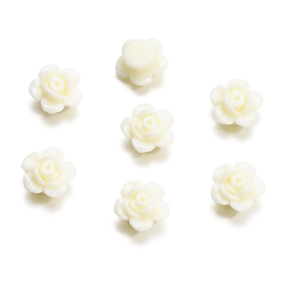 40Pcs/Lot 7.5*12.5*12.7mm Acrylic Small Flower Loose Spacer Beads for DIY Jewelry Making Necklace Bracelet Findings Accessories