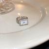 Gift Niche Design Ins Style Rhinestone Women Ring Fashion Jewelry Korean Style Ring Vintage Ring