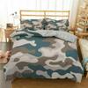 Camouflage Duvet Cover Set, Camouflage Concept Concealment Artifice Hide Force Uniform Pattern Fashion, 3 Piece Bedding Set