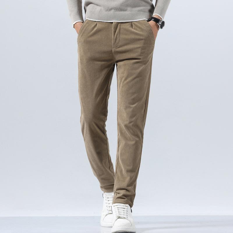 Men's Autumn Slim Straight Solid Color Casual Trousers