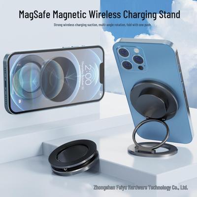 15W Dual-Sided MagSafe Wireless Charger & Phone Stand with Strong Magnet and Aluminum Alloy for Apple Devices