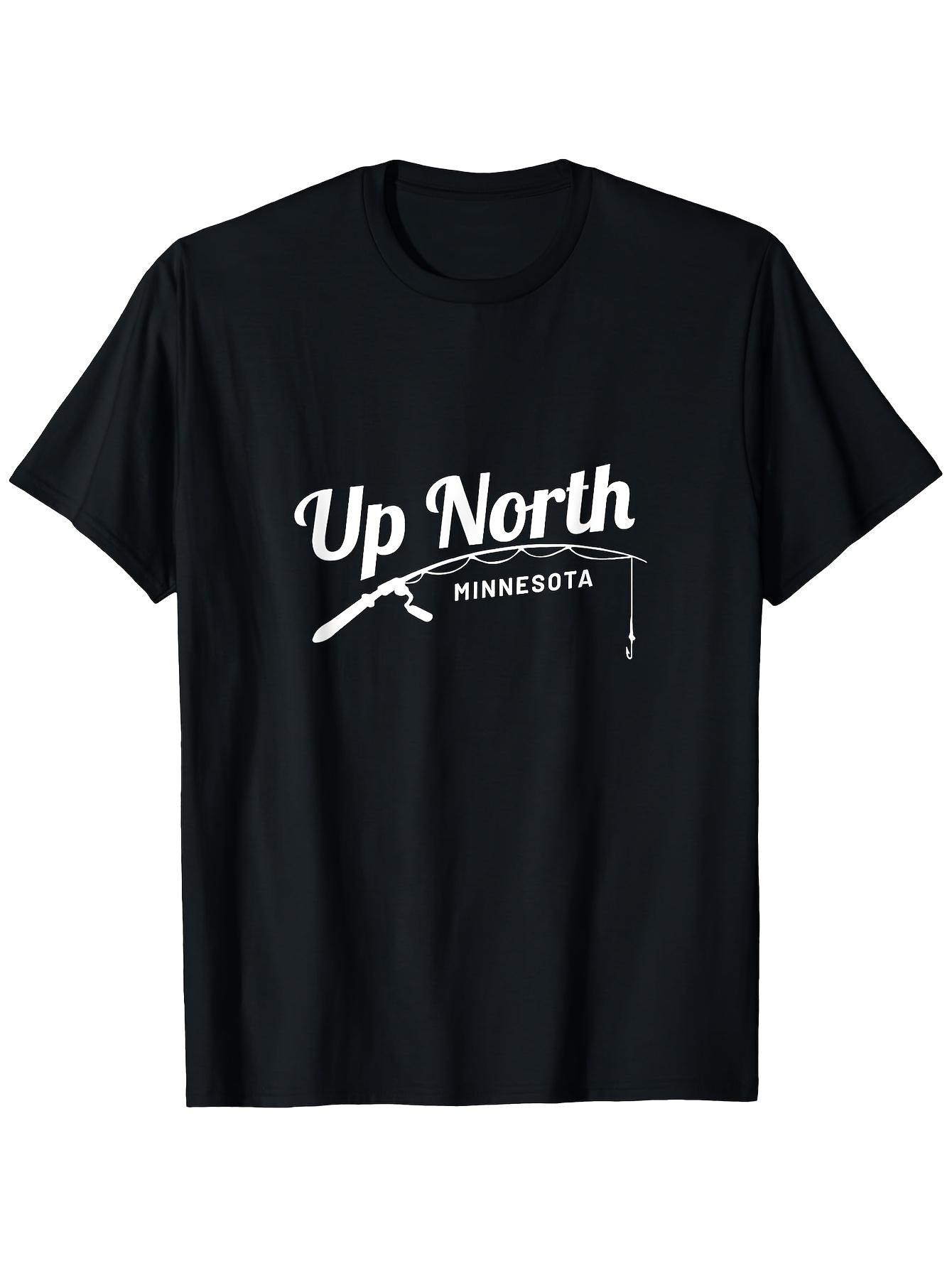 Up North in Minnesota Fishing T-shirt - 100% Cotton S