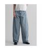 8SECONDS Half-Waist Balloon Fit Lightweight Denim Blue