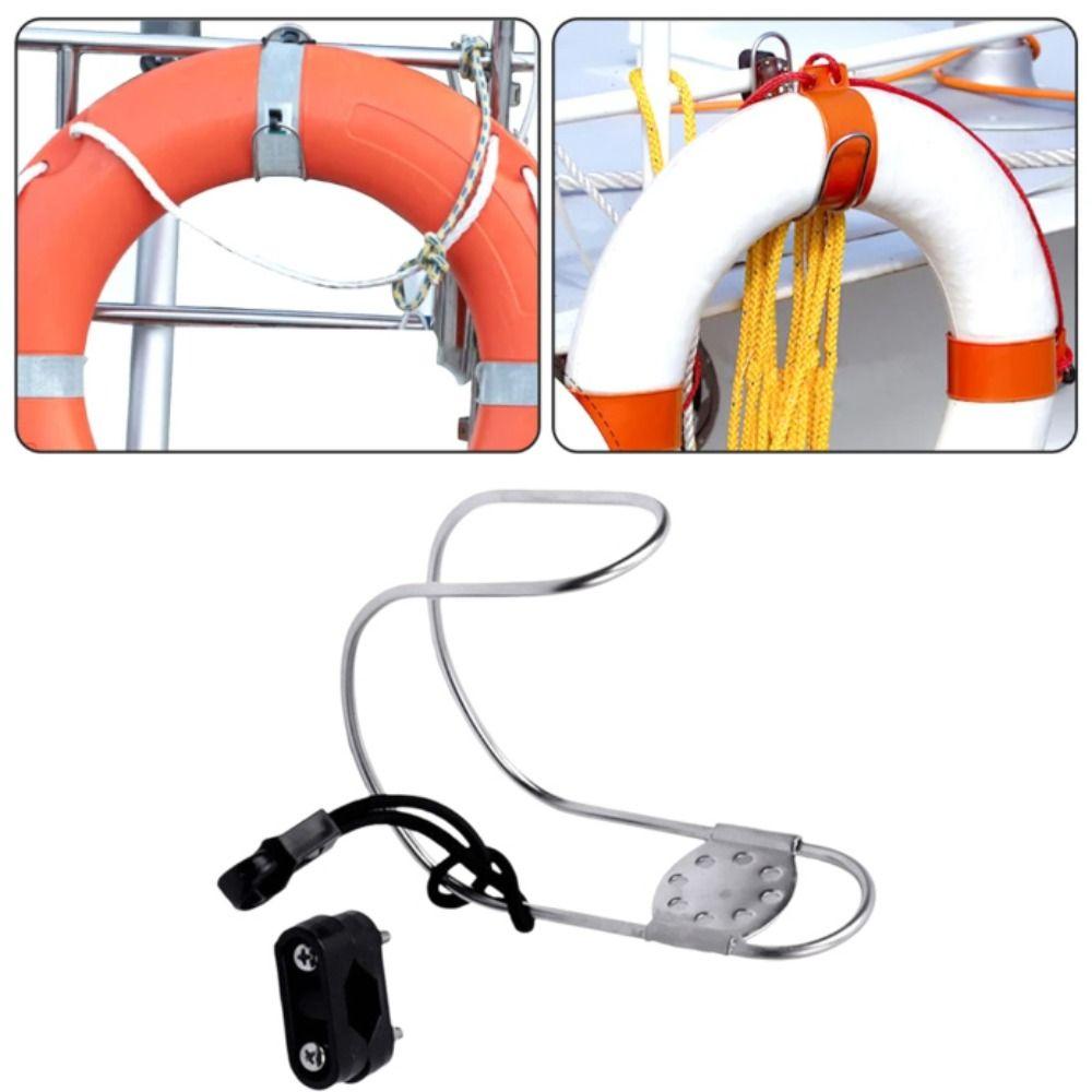 Rustproof Life Buoy Holder Stainless Steel Swimming Ring Brackets Holder Float Ball Bracket Boat