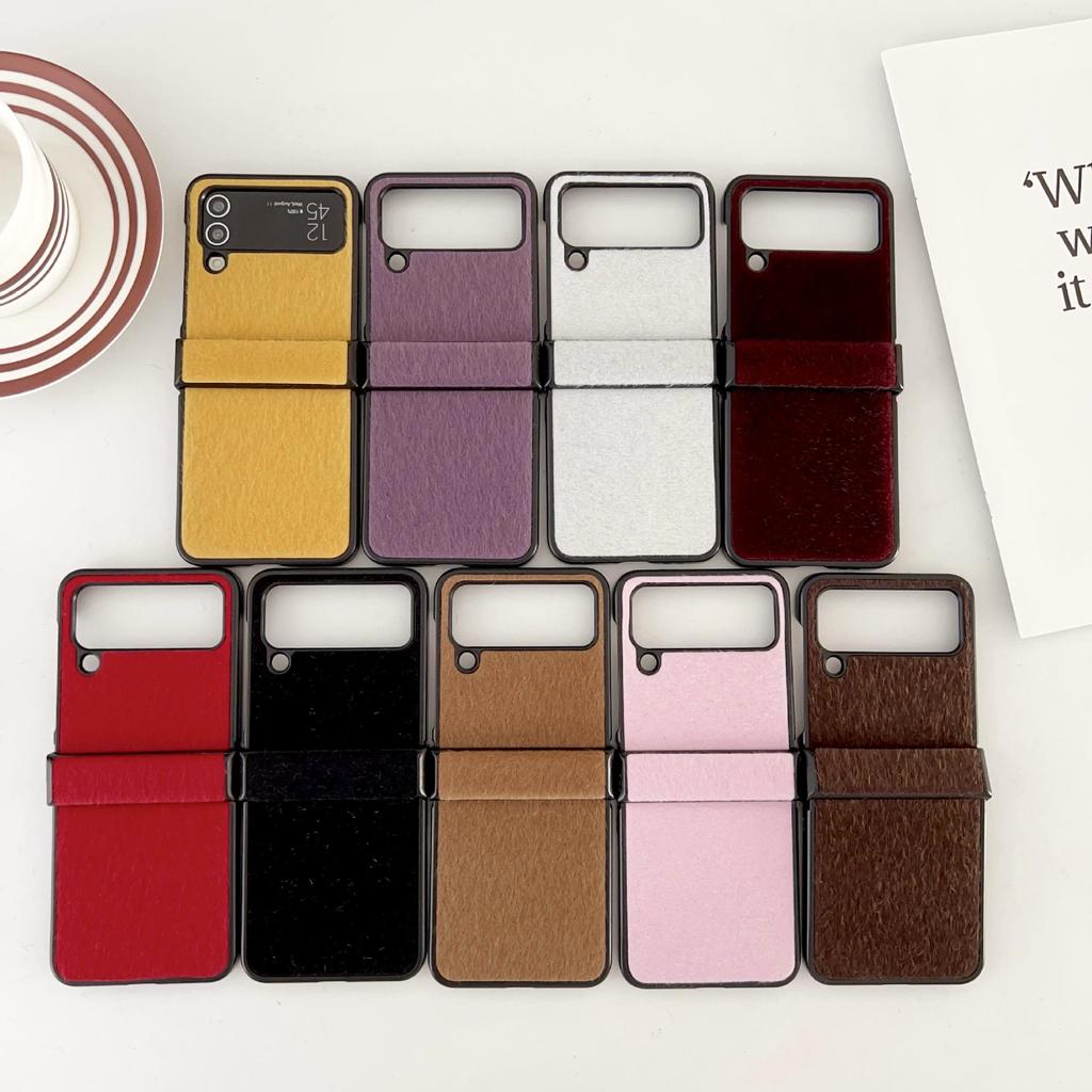 Samsung Z Flip 3/4/5/6/7 Mink Plush Three-Section Case
