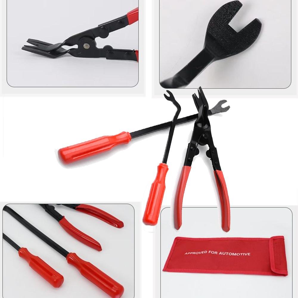 Clip Pliers Set Fastener Remover Auto Trim Removal Tool Kit Auto Upholstery Combo Repair Kit with Storage Bag for Car Dashboard