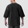 Do The Work  Mens V Neck Oversized Mesh Gym Sports Solid Color Dropped Shoulders Summer Bodybuilding Fitness Workout Tee Shirt