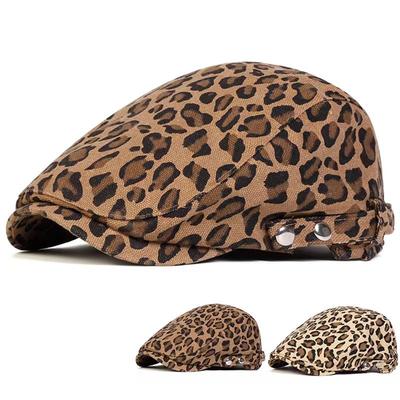 Personalized Leopard Print Beret Cap Couple Outdoor Fashion Driver's Hat Classic Leisure Hats Newsboy Caps