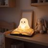 Specter Lamp with Book Base Warm Night Light Whimsical for
