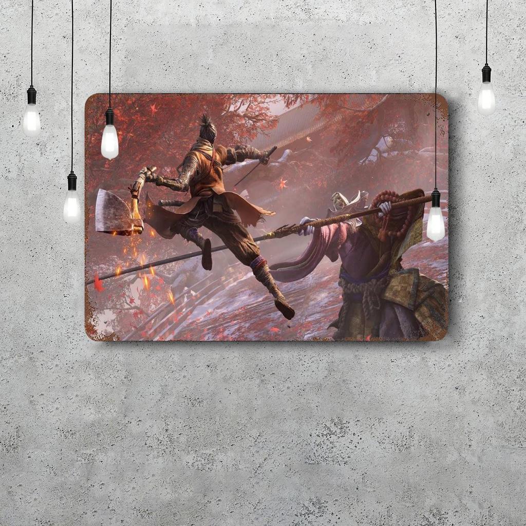Sekiro Vintage Tin Sign Home Decor Wall Decor Art Wall Mural Room Decoration Decor Retro Metal Sign Plate Bar Posters